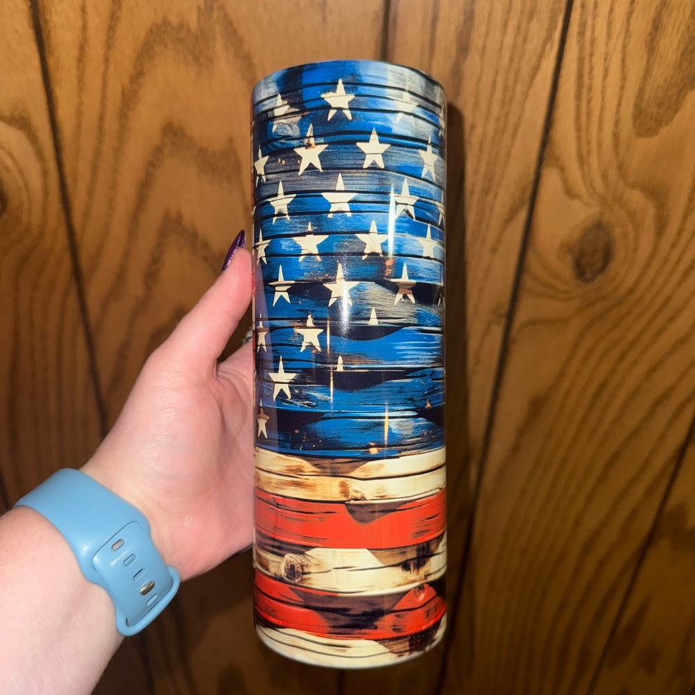 Patriotic Stars and Stripes Tumbler